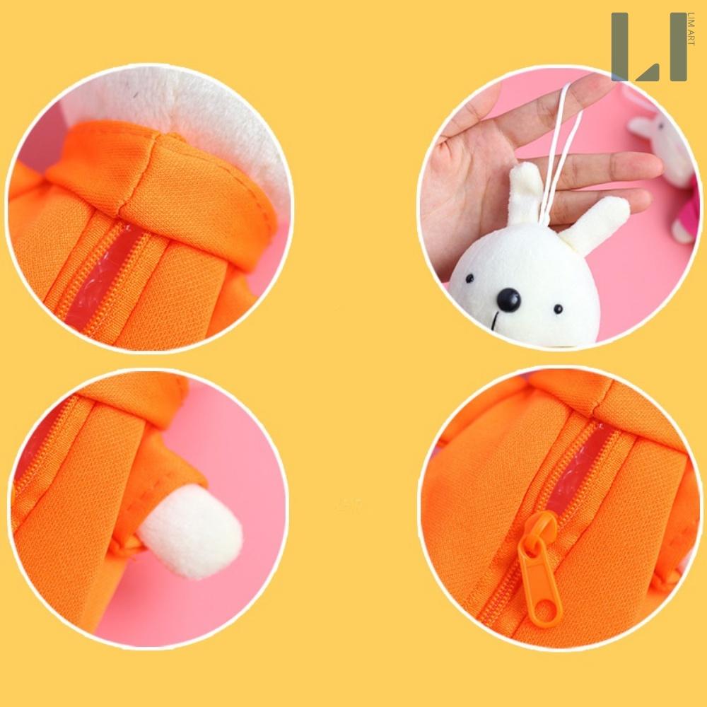 Hộp, túi đựng bút hình thỏ Kaqiqi dễ thương phong cách Hàn Quốc
