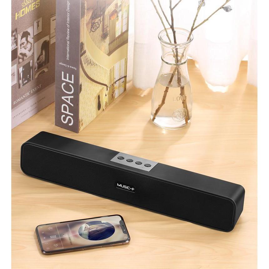 Loa thanh siêu trầm Soundbar 1200mAh 4Loa BlackMusic-F Power 10W - Home and Garden