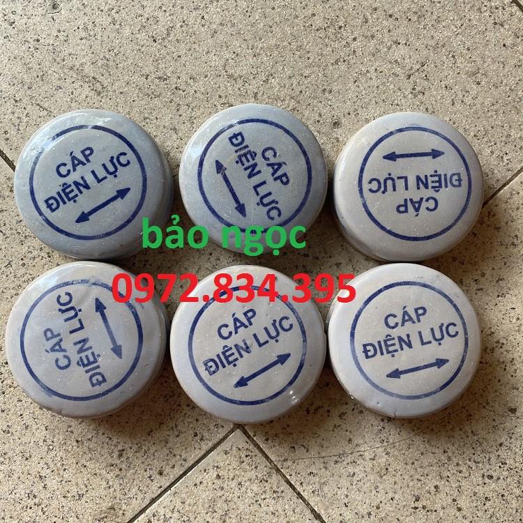 mốc sứ báo cáp,mốc sứ cảnh báo cáp điện lực,mốc sứ cáp điện ngầm