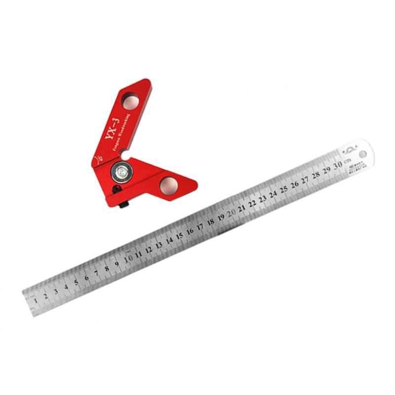 2 Packs Center Scriber 45 and 90 Degree Line Wood Carpenter Ruler Gauge