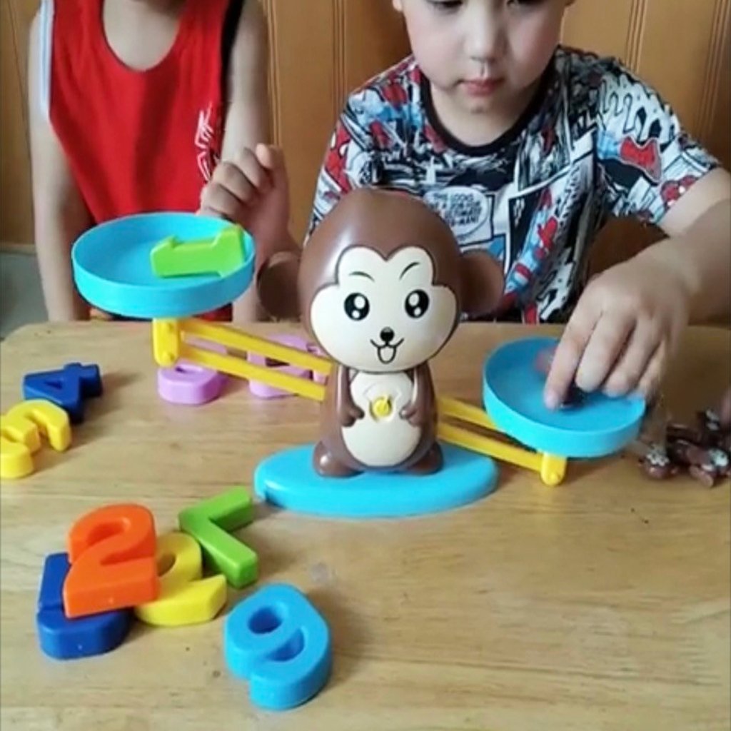 Đồ Chơi Montessori- Đồ Chơi Giáo Dục Thông Minh- Ếch/ Khỉ Cân Bằng Trọng Lượng Hỗ Trợ Trẻ Học Toán Và Phép Tính- Có kèm học liệu toán thông minh.