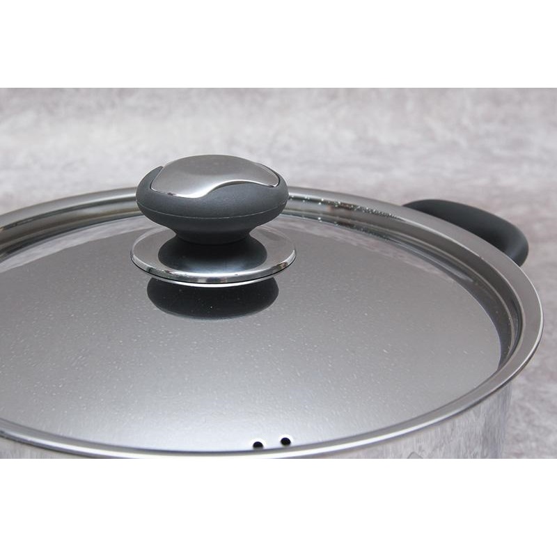 Nồi Inox Quai Silicone Thân Cool 3 Đáy 24cm Fivestar N24-3DC - Hàng Chính Hãng