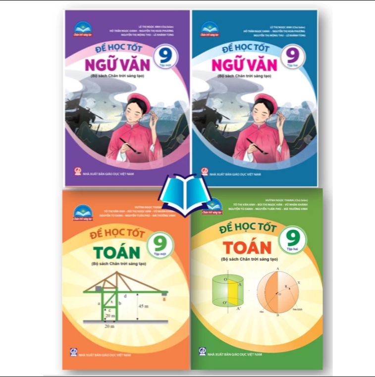 Sách - Combo Để học tốt Toán + Ngữ Văn 9 - tập 1 + 2 (chân trời sáng tạo)