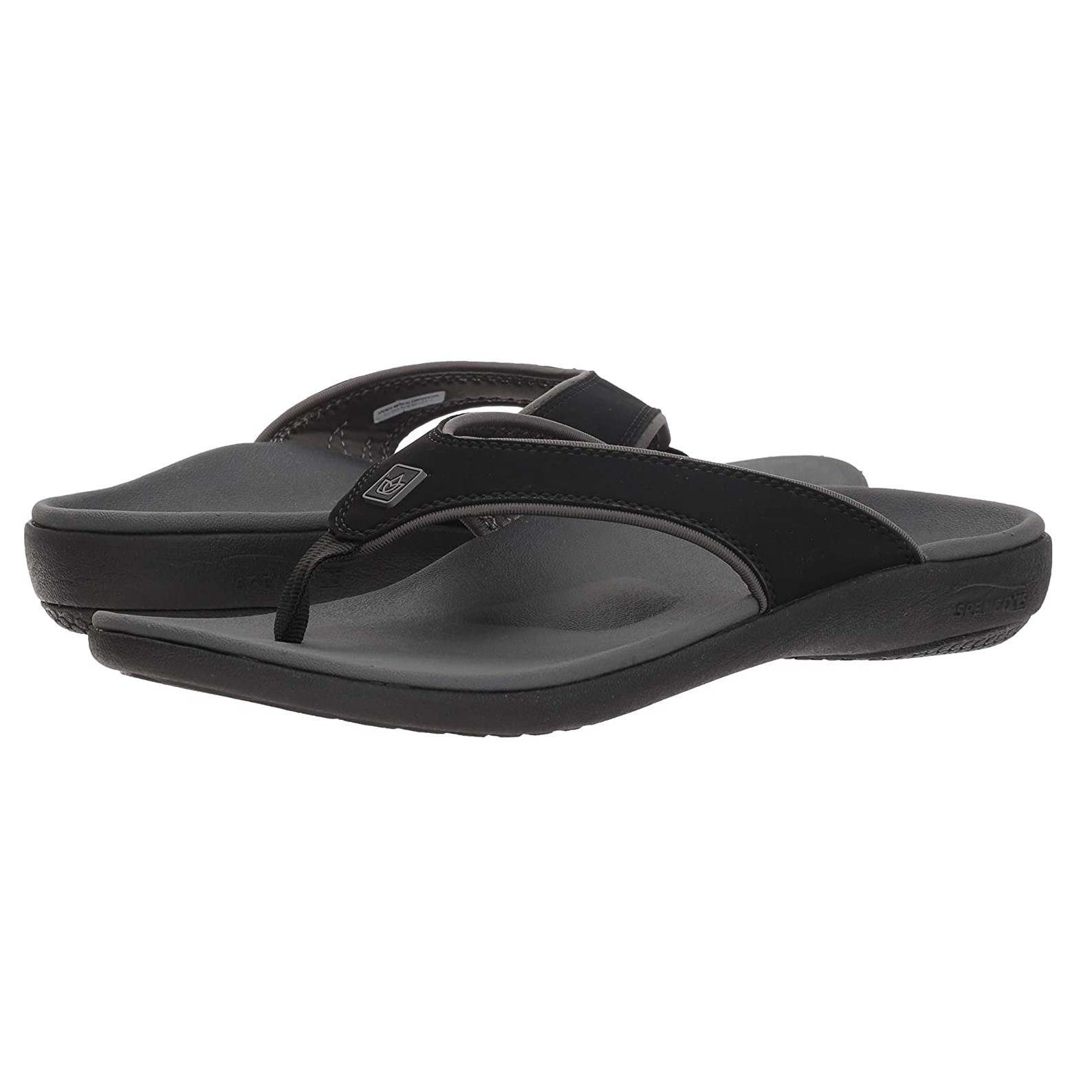Dép Nam Sức Khoẻ Spenco Yumi Black Carbon 447 - Dép kẹp nam giảm đau chân