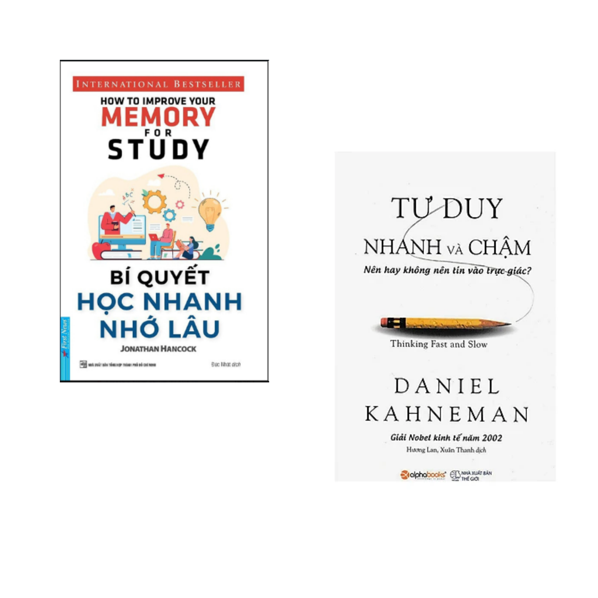 Combo Sách Giáo Dục Hiệu Quả: Bí Quyết Học Nhanh Nhớ Lâu +Tư Duy Nhanh Và Chậm /Tặng Bookmark