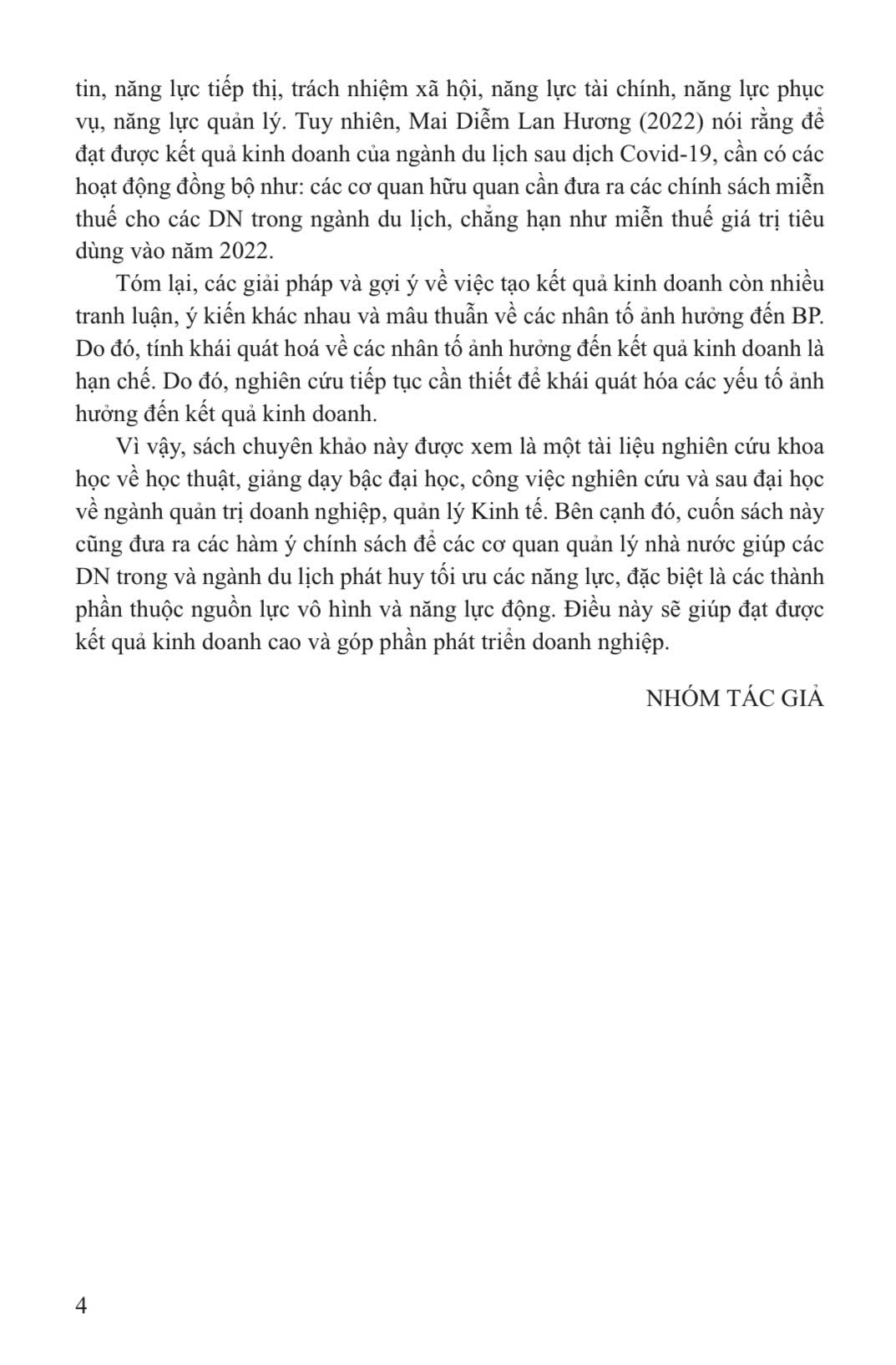 Sách Chuyên Khảo Tác Động Của Các Nhân Tố Thuộc Nguồn Lực Vô Hình Và Năng Lực Động Đến Kết Quả Kinh Doanh Của Doanh Nghiệp Trong Ngành Du Lịch Việt Nam