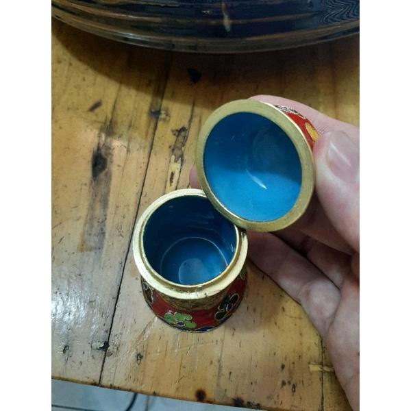 Lọ tăm pháp lam đồng, chế tác thủ công bao đẹp