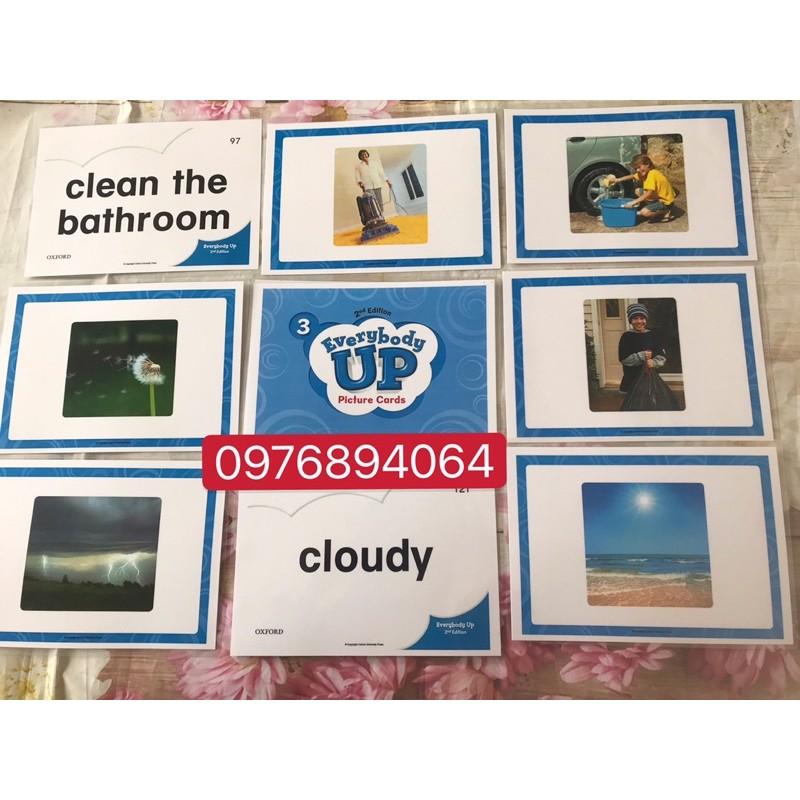 Thẻ Flashcards Tiếng Anh Everybody up 3 ép plastics bền đẹp