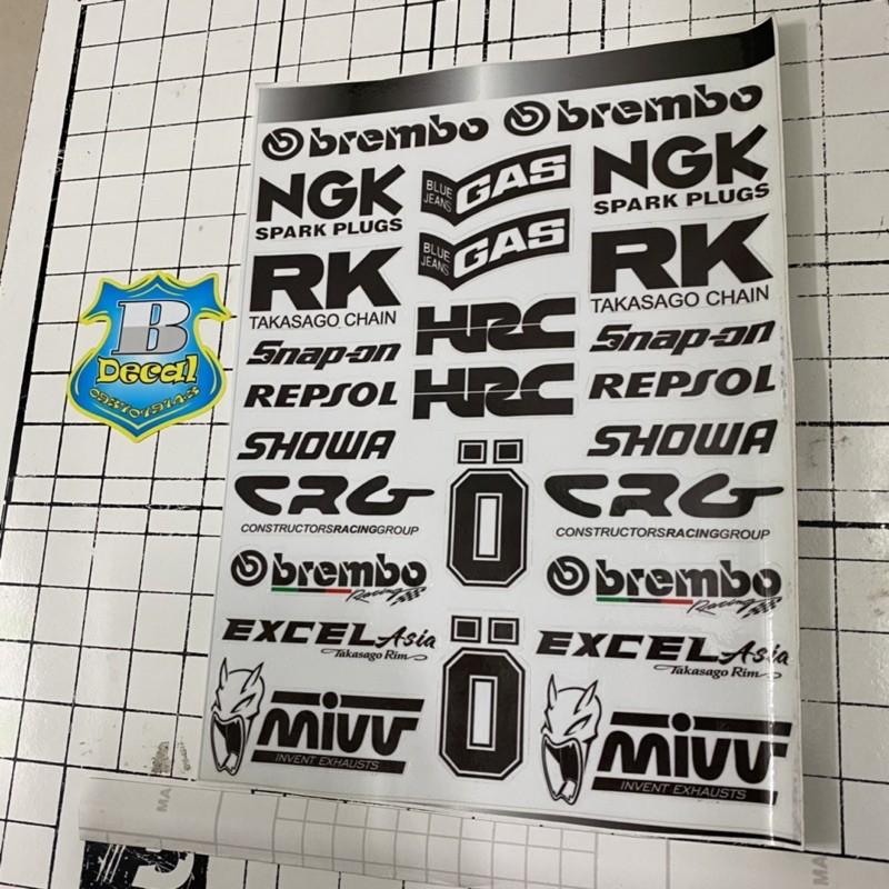 Tem logo in decal trong dán nền trắng sáng