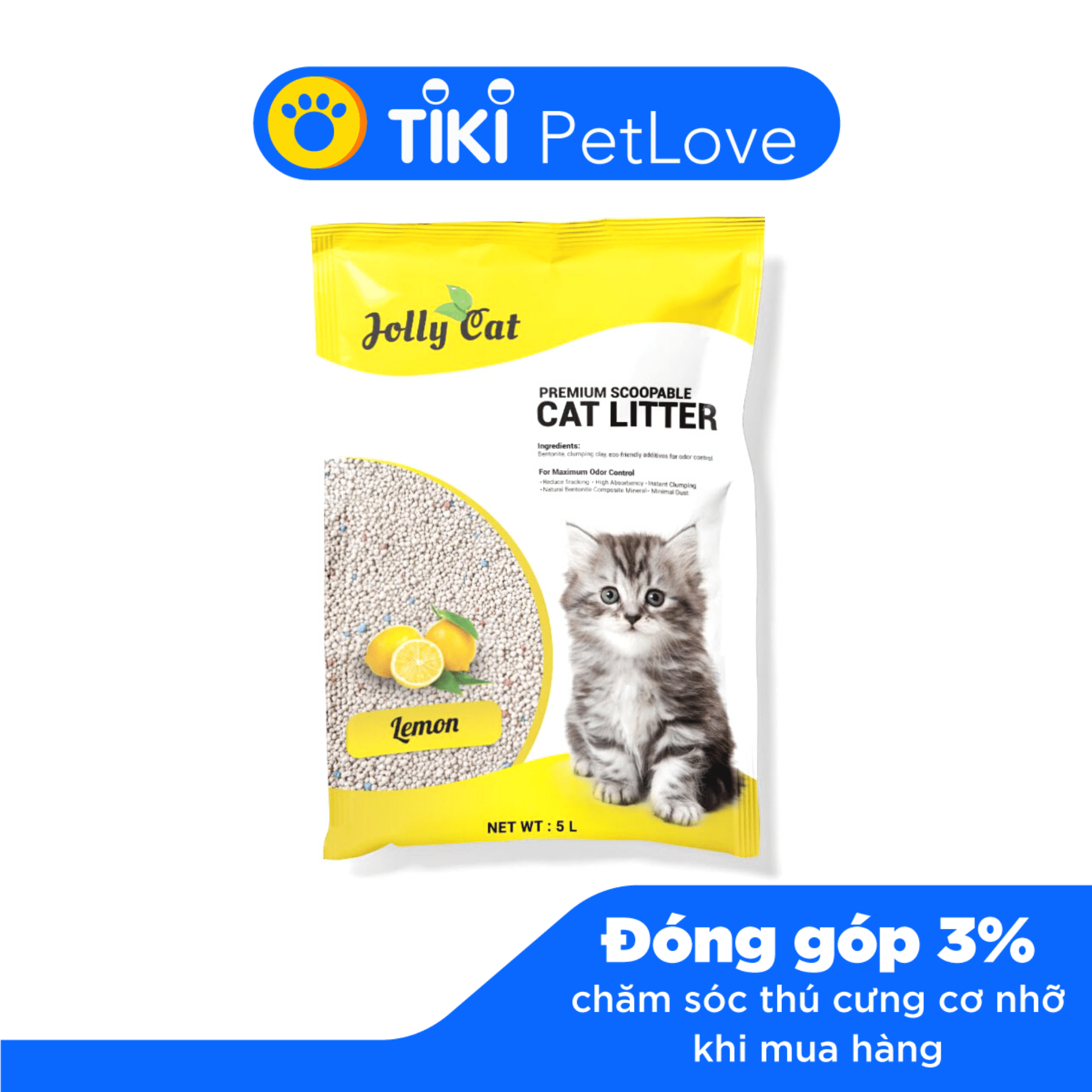 Cát Vệ Sinh Cho Mèo Jolly Cat 5L Nhiều Mùi Hương