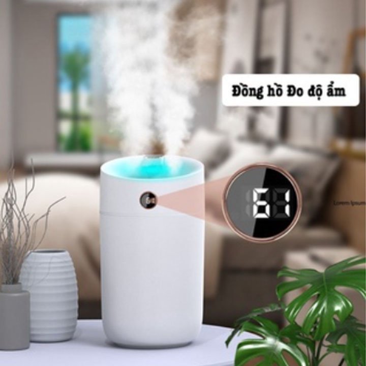 Máy phun sương nano tạo ẩm không khí X12, máy xông và khuyếch tán tinh dầu dung tích 3 lít với chế độ 2 vòi phun, tích hợp đèn ngủ tự thay đổi màu sắc, phun liên tục 20h và tự ngắt khi hết nước