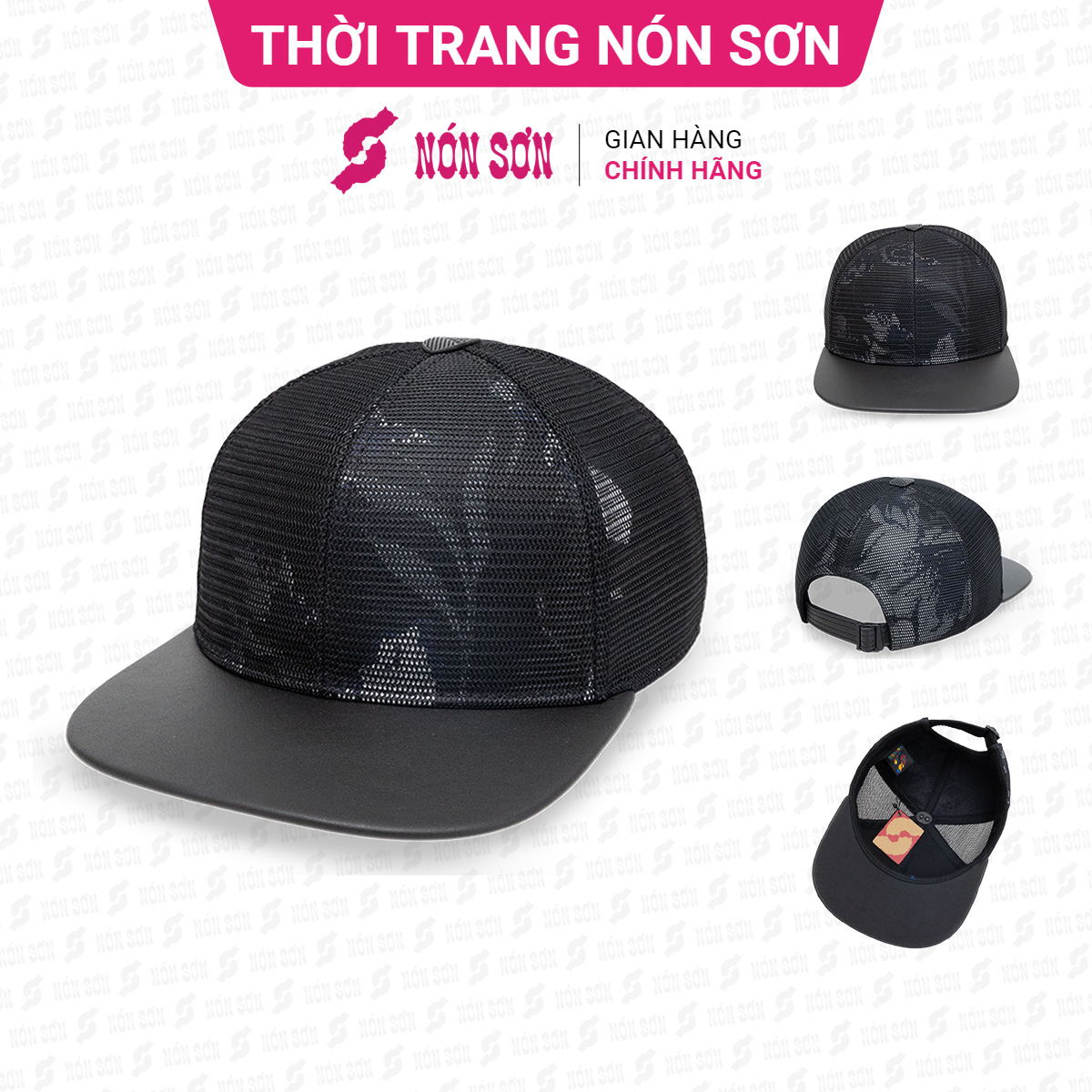 Mũ snapback hiphop nam nữ NÓN SƠN chính hãng MC210GK-ĐN4HV