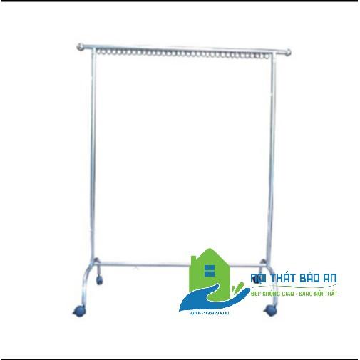 Xào phơi đồ inox đơn có móc khoen