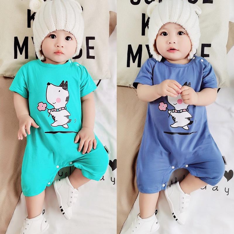 Bodysuit cho bé vải cotton, áo liền quần bé trai, bé gái họa tiết dễ thương Easy Baby từ 4-12kg (SR-780)