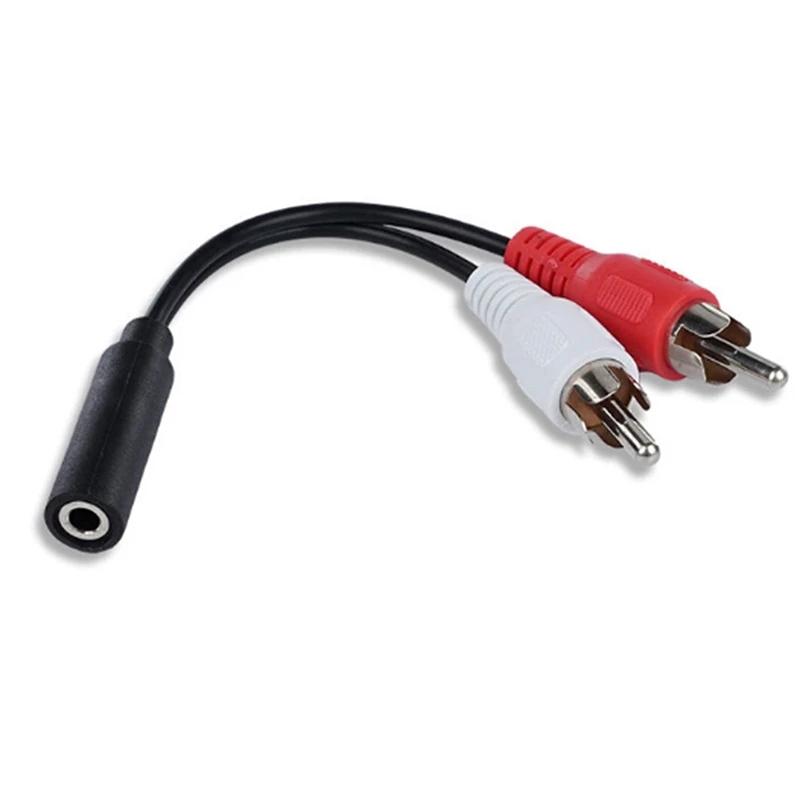 Dây Âm Nhạc 3.5MM Nữ Giắc Kết Nối Cáp Stereo Y Cắm Sang 2 Đầu RCA Nam Adapter Âm Thanh 3.5 Ổ Cắm Aux Tai Nghe