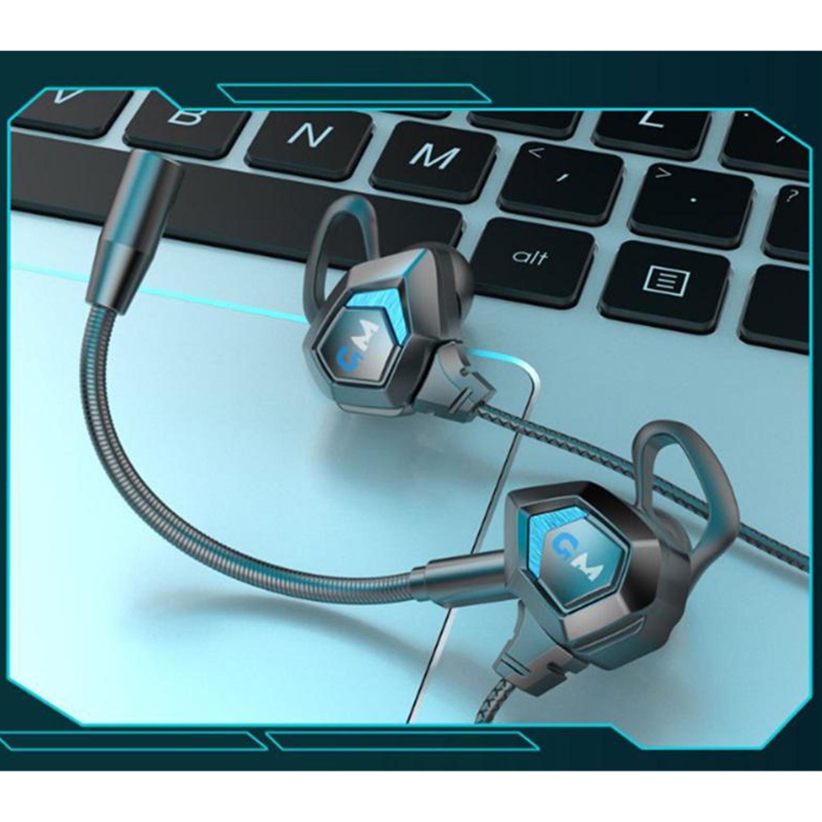 E-Sport Wired in-Ear Gaming Earphone with Adjustable Mic for Xbox, Laptop,
