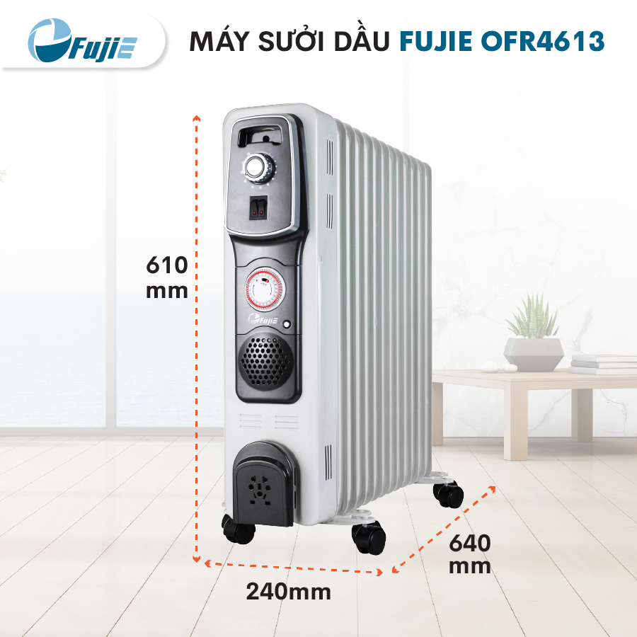 Máy Sưởi Dầu FujiE OFR4613 (2800W) - Hàng chính hãng