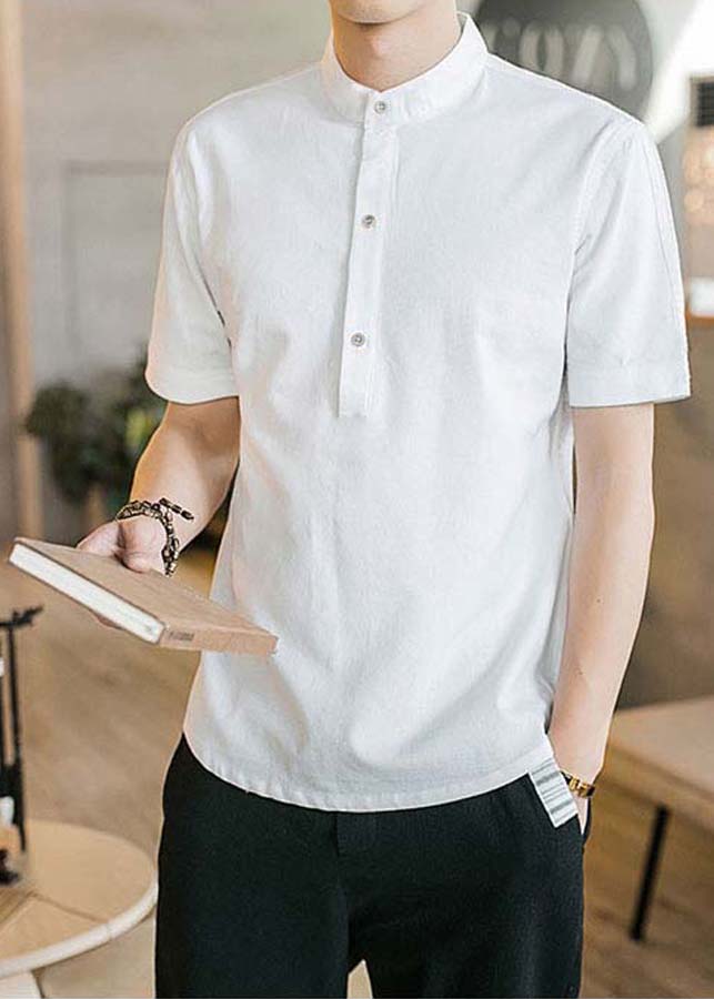 Áo Cộc Tay Nam Chất Đũi Mát AODUITRANG98