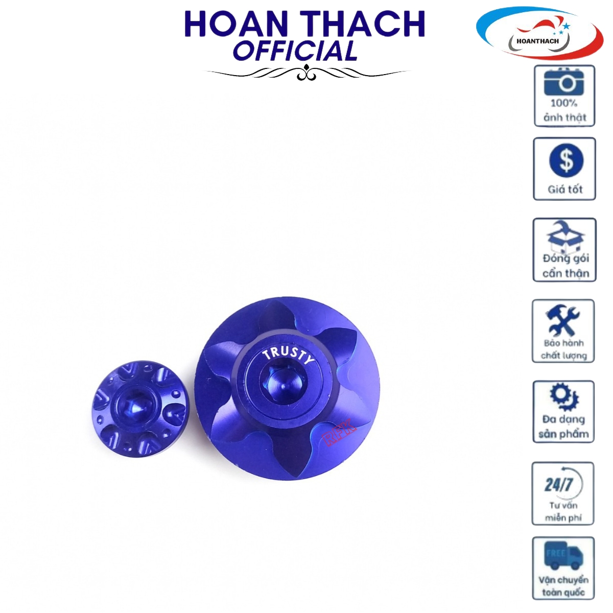 Ốc Mâm Lửa dành cho xe máy Yamaha Xanh Tím ( Hàng Thường ) HOANTHACH SP016476