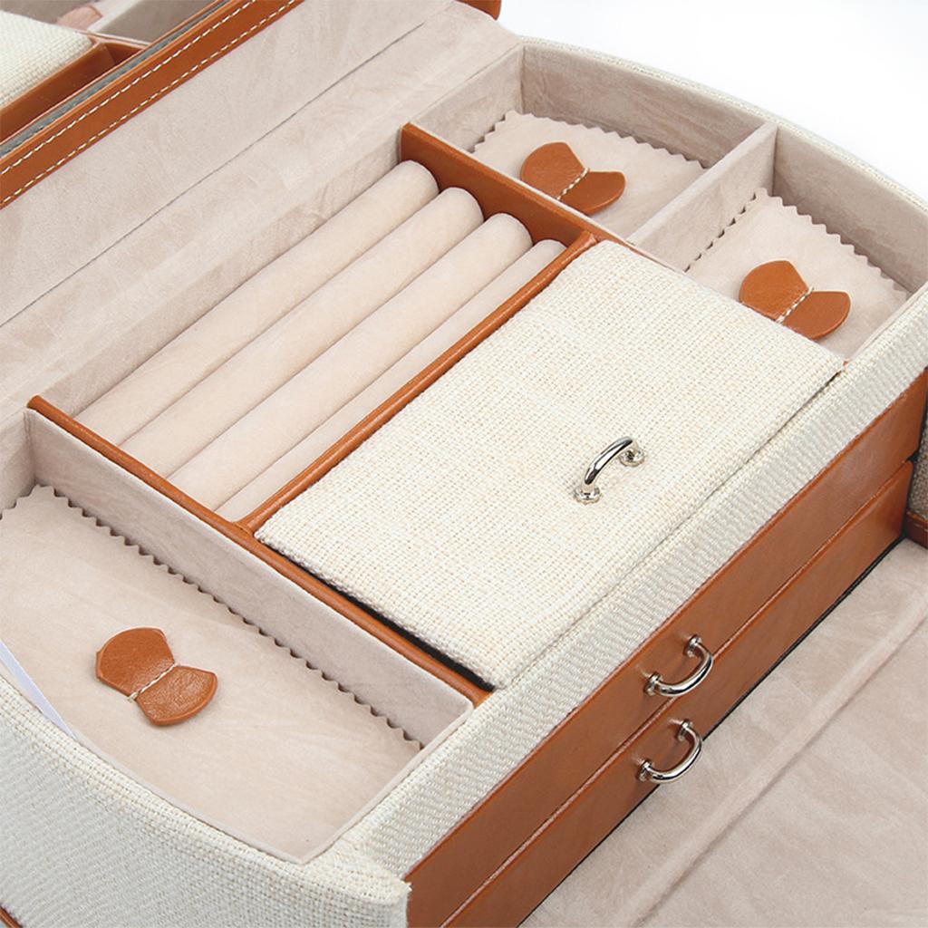 Jewelry Box with Removable Tray Women'S Storage Case for Earrings Gift Women