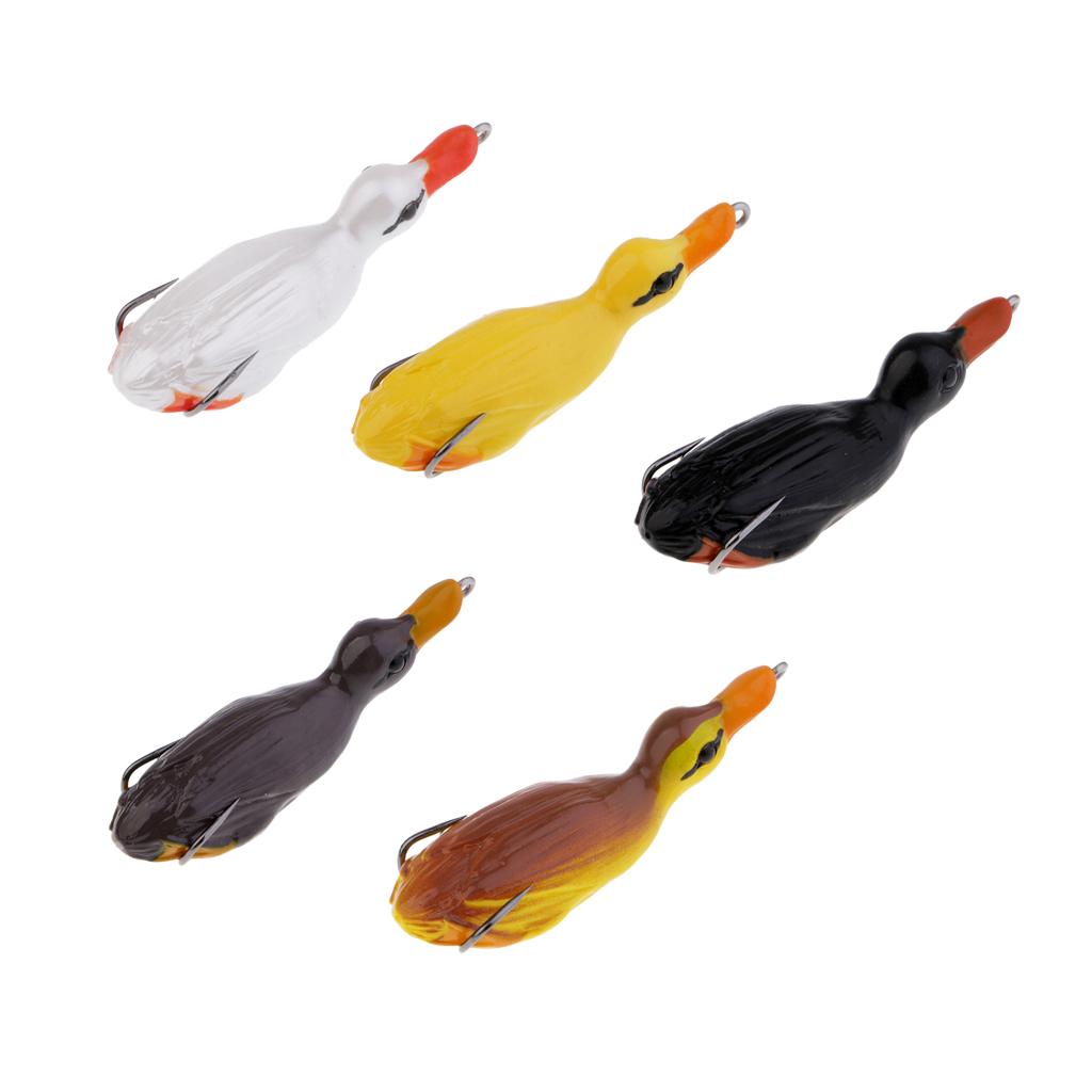 1 Piece 3D Eyes Top Water Bait Duck Lures Soft Fishing Lure Floating Swimbait Tackle 10.3x3 cm/4.1x1.2 inch
