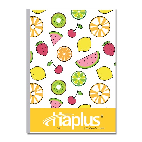 Lốc Vở kẻ ngang Haplus - Fruit (80, 120, 200 trang) (Giao hình ngẫu nhiên)