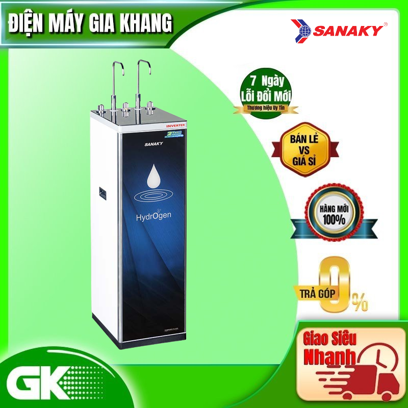 Máy lọc nước Sanaky inverter Slim VH-3210VD3 - 2 vòi – 3 chế độ nước Nóng – Lạnh – Nguội tiện lợi Kiểu dáng Slim nhỏ gọn - Hàng chính hãng