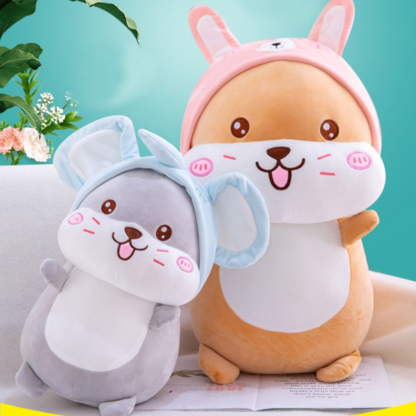 Gấu Bông Chuột Hamster Cosplay (45 cm) Gb96 + Tặng 1 Hộp Đựng Mắt Kính Có Móc Treo