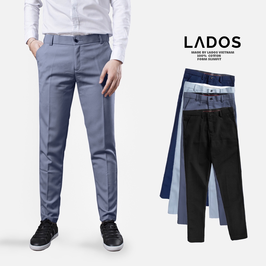 Quần Tây Cao Cấp Dài Lados - 1327 - Hàng Chất Lượng Ảnh Thật Chất Dày Dặn Co Giãn Nhẹ Thoải Mái - Xám Đậm - 29
