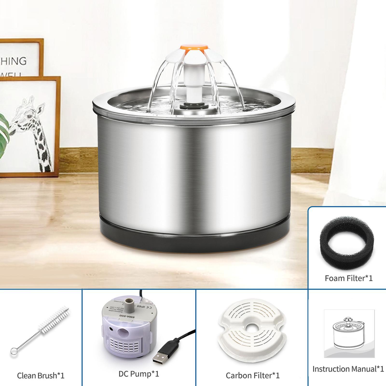 Electric Cat Water Fountain Automatic Small  Auto  USB Drinking Bowl