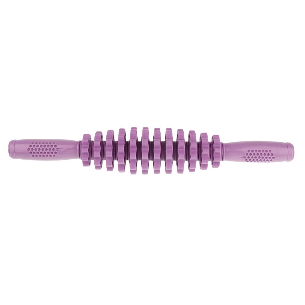 Multi-Functional Massage Roller Stick Back Neck Calf Leg Massager Purple