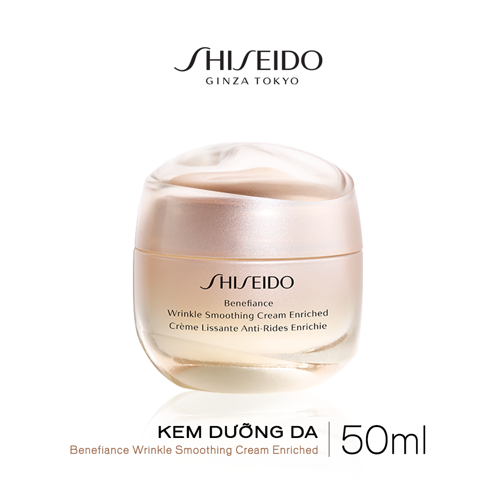 [Mua 1 Tặng 1] MUA Kem dưỡng da chống lão hóa giàu ẩm Shiseido Benefiance Wrinkle Smoothing Cream Enriched 50ml TẶNG Kem dưỡng da Shiseido Benefiance Wrinkle Smoothing Cream 30ml