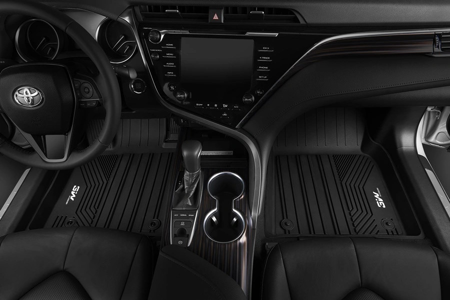 Thảm lót sàn xe ô tô Toyota 4Runner 2014- Nhãn hiệu Macsim 3W chất liệu nhựa TPE đúc khuôn cao cấp - màu đen