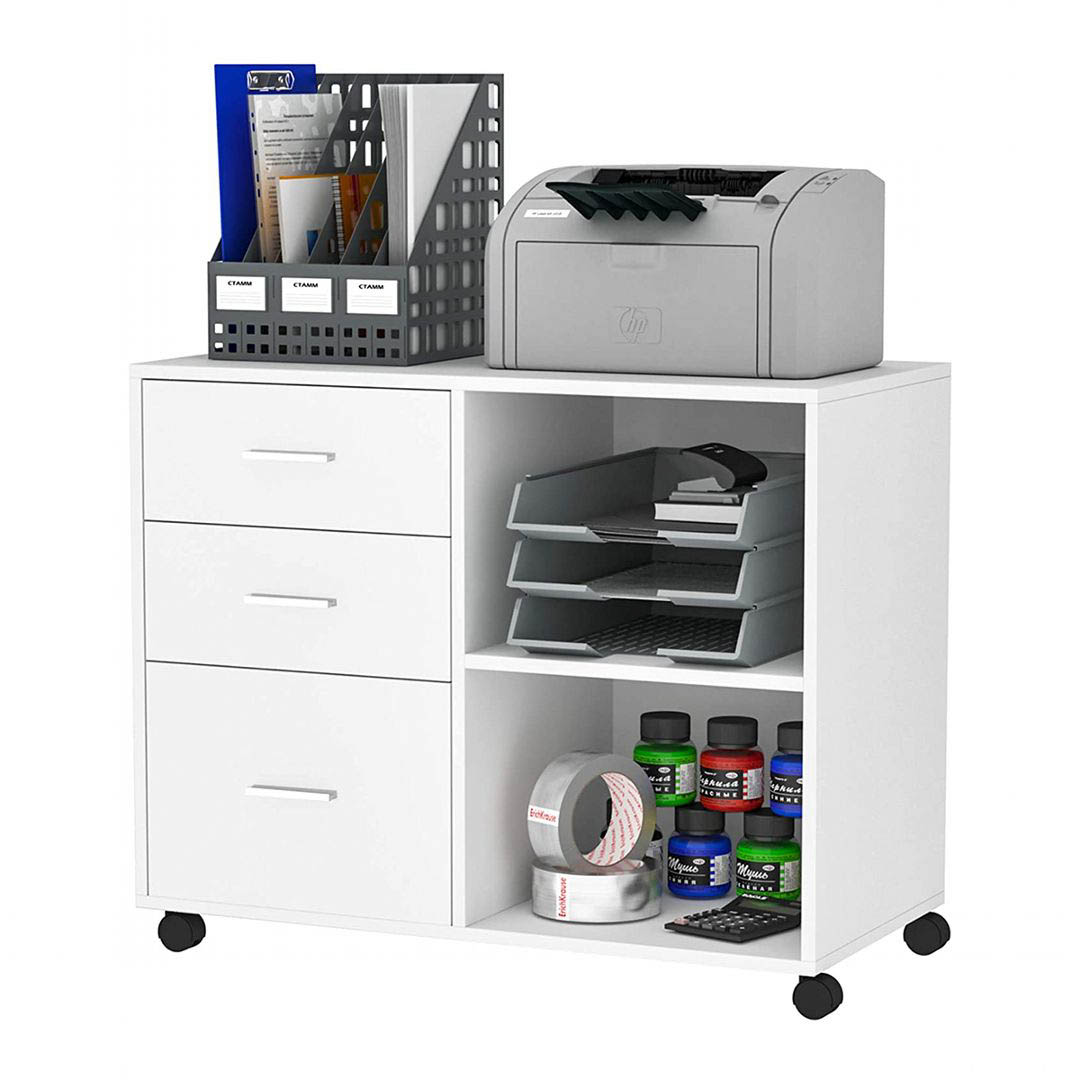 Kệ để máy in gỗ hiện đại SMLIFE Piplup | Gỗ MDF dày 17mm chống ẩm | D80xR40xC71cm