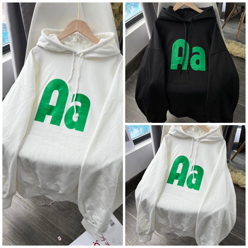 Áo Hoodie Chữ AA JOLIE Unisex Nỉ form rộng tay bồng kiểu dáng đường phố 3158 thun dài basic hàn quốc đẹp