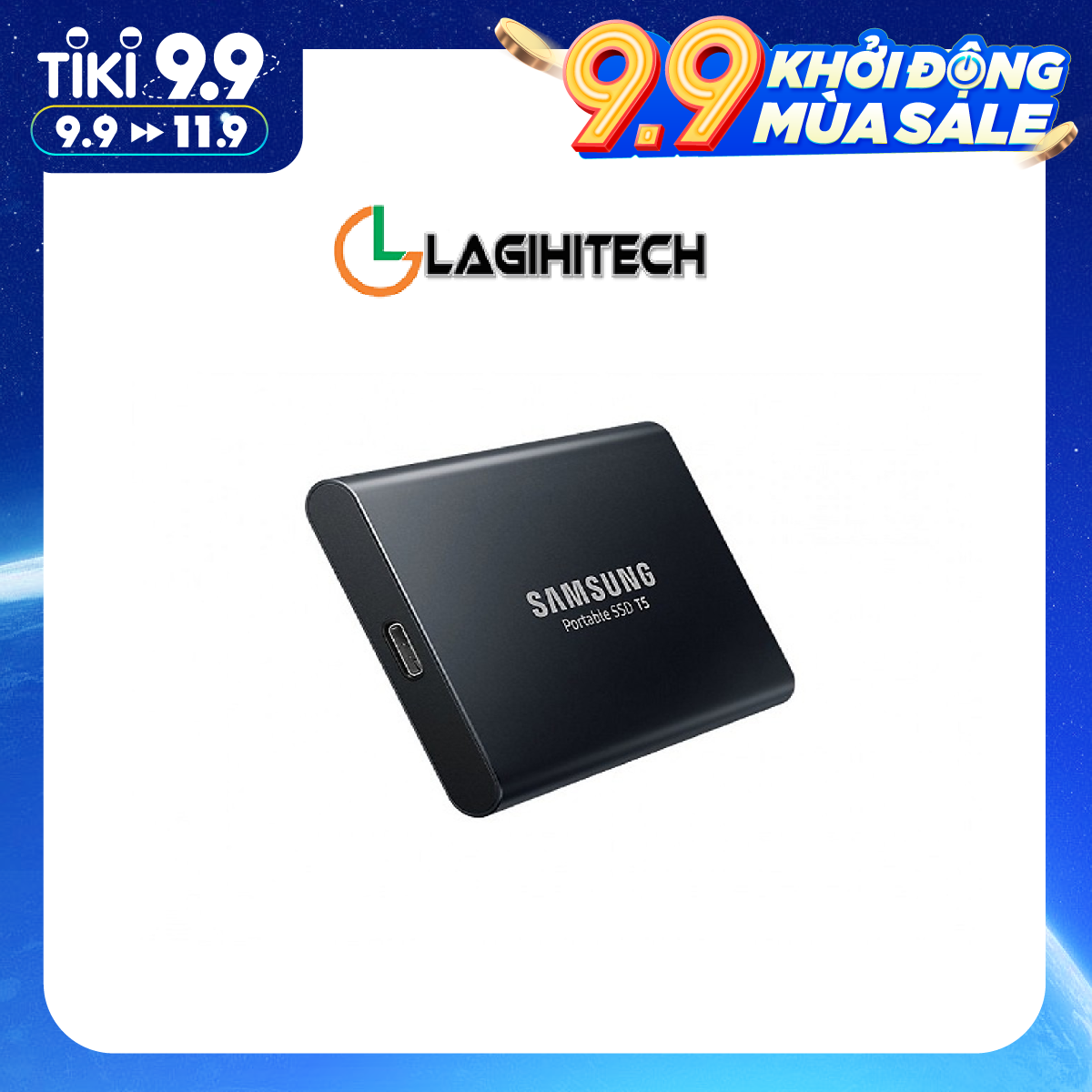 Ổ Cứng Di Động Gắn Ngoài SSD Samsung T5 MU-PA1T0B 1TB - Hàng Nhập Khẩu