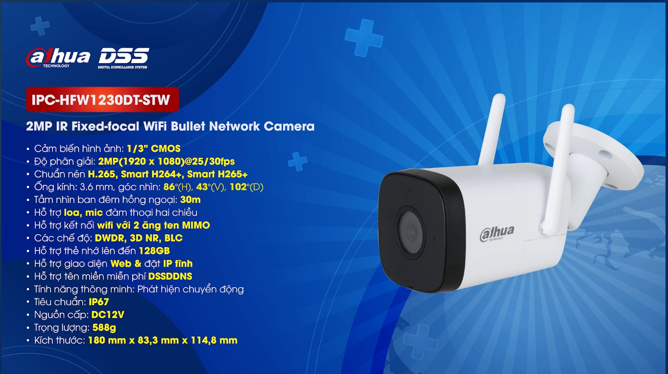 Camera IP Wifi 2MP DAHUA DH-IPC-HFW1230DT-STW-hàng chính hãng