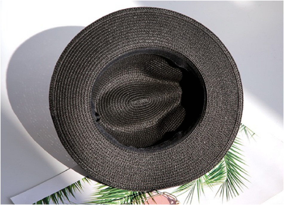 Mũ phớt rộng vành nam màu đen phong cách mới mũ nón cói cho nam thời trang