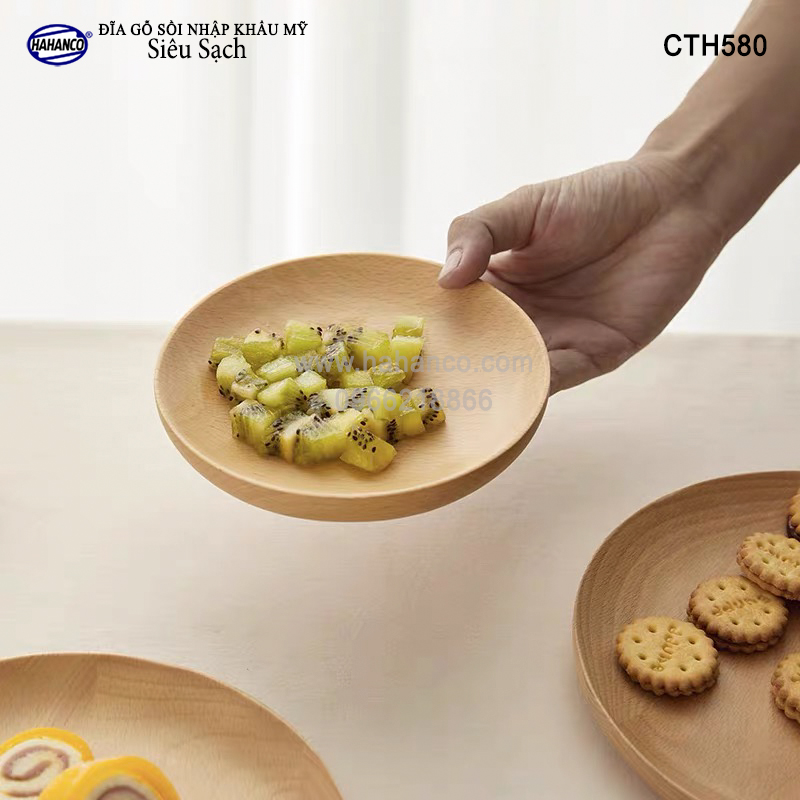 Đĩa gỗ Sồi nhập khẩu Mỹ nguyên khối (đủ Size) CTH580 - hàng Xuất Khẩu Châu Âu - đĩa bánh mì/trái cây/ bít tết/ pizza/ phụ kiện chụp ảnh, bày món ăn trong nhà hàng - Sang trọng trên bàn ăn - HAHANCO