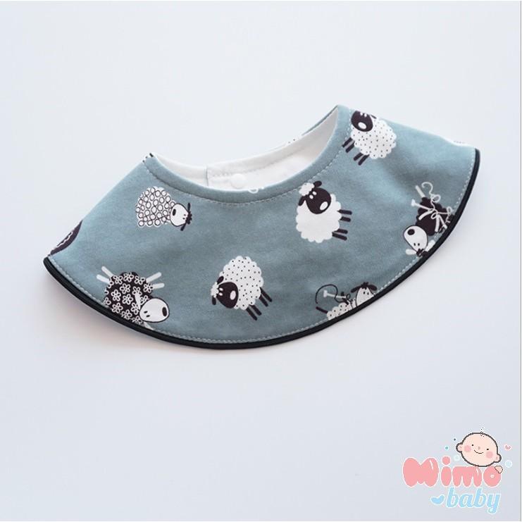 Yếm tròn xoay hình thú cho bé, cotton 100%, style Hàn quốc cho bé.