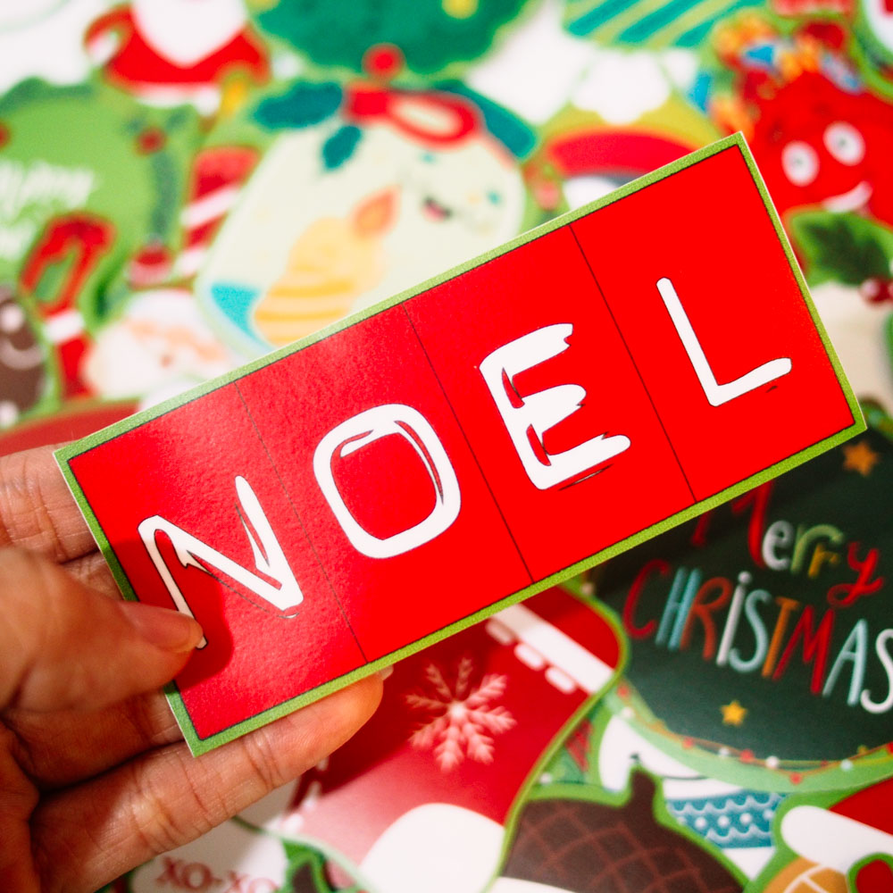 Set 100 Sticker hình dán - Noel - Chúc mừng giáng sinh