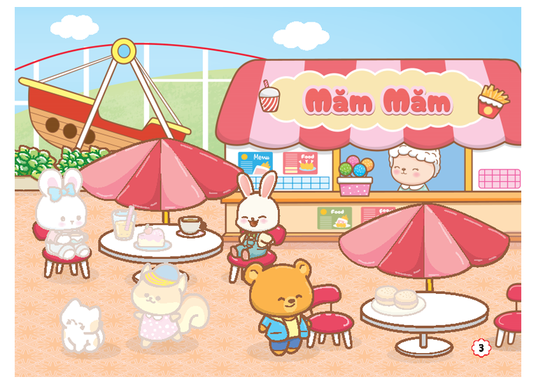 Sách Dán Hình - Capy Và Công Viên Giải Trí (Tặng Kèm 2 Phòng Sticker 3D)