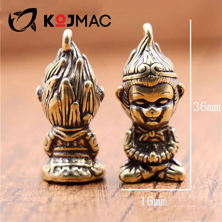 Móc Khóa Đồng Thau TÔN NGỘ KHÔNG KOJMAC KeyRing PKA097 - Hàng Nhập Khẩu ( Dễ Thương Độc La Cute, Cao Cấp Phong Thủy Gắn Chìa, Hợp Tuổi Thân - Con Khỉ Trong 12 Con Giáp , Decor Trang trí xe hơi, balo, Quà Tặng Lưu Niệm )