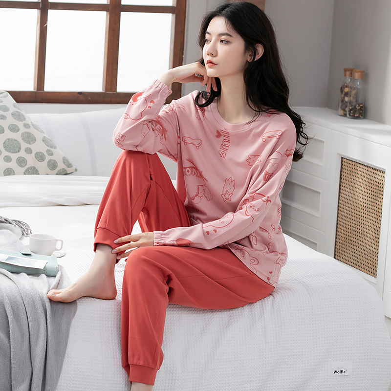 Đồ mặc nhà nữ thu đông cotton mịn đẹp 5126