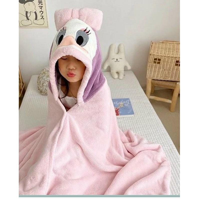 PVN20312 Khăn tắm cho bé có mũ trùm đầu dễ thương, dùng làm khăn choàng cho bé khi ra ngoài T2