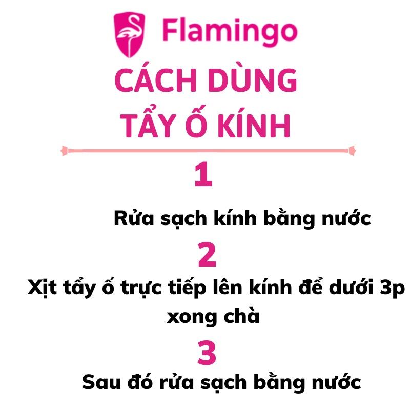 (Tặng mút chuyên dụng)Chai xịt tẩy Ố Kính Ô tô FLAMINGO-Tẩy Cặn Canxi- Làm Sạch Kính Xe Bị Ố Mốc,MờĐục- phủ nano