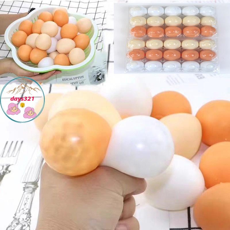 (3 MÀU) Đồ chơi Quả Trứng Gà Squishy Bóp Ra hạt nở slime co giãn đàn hồi giải tỏa căng thẳng