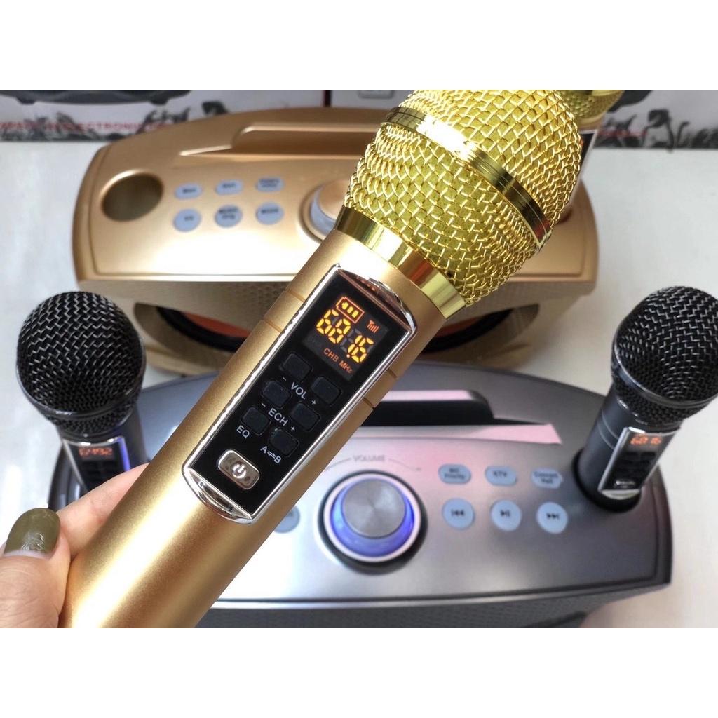 Loa Bluetooth Karaoke SDRD SD-306 Plus Kèm 2 Micro TẦN SỐ RIÊNG