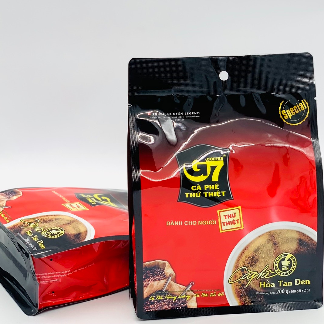 Cà phê G7 hòa tan Đen Bịch 100 gói Trung Nguyên
