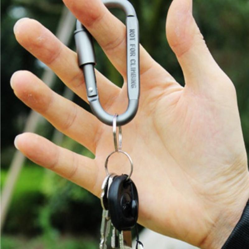 Durable Locking Climbing Carabiner D Shape Matte  Keychain Clip